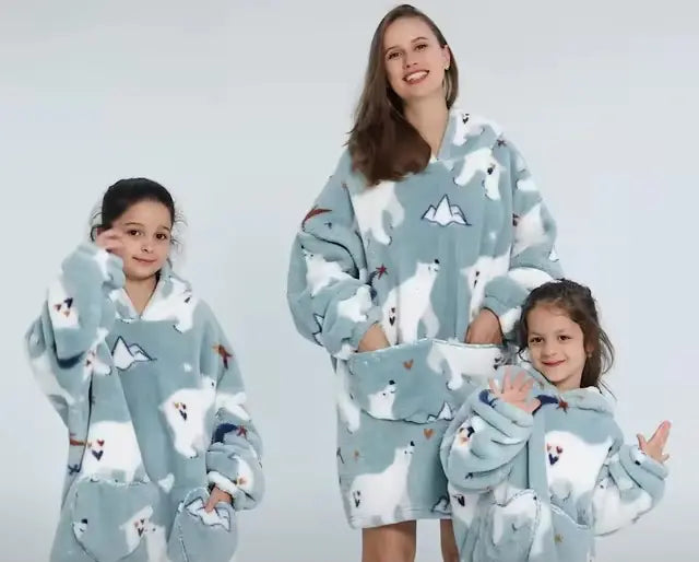 Sweat à capuche en velours surdimensionné en peluche