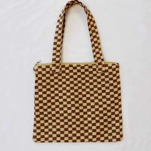 Sac fourre-tout à carreaux