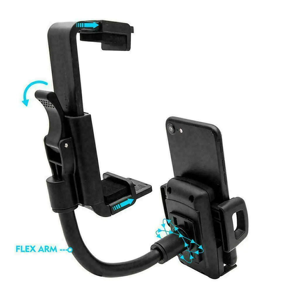 Universal 360° Car Rearview Mirror Mount Stand Cradle Pour Téléphone Portable GPS