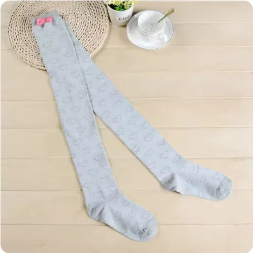 Cuisses brodées à nœud rose Kawaii