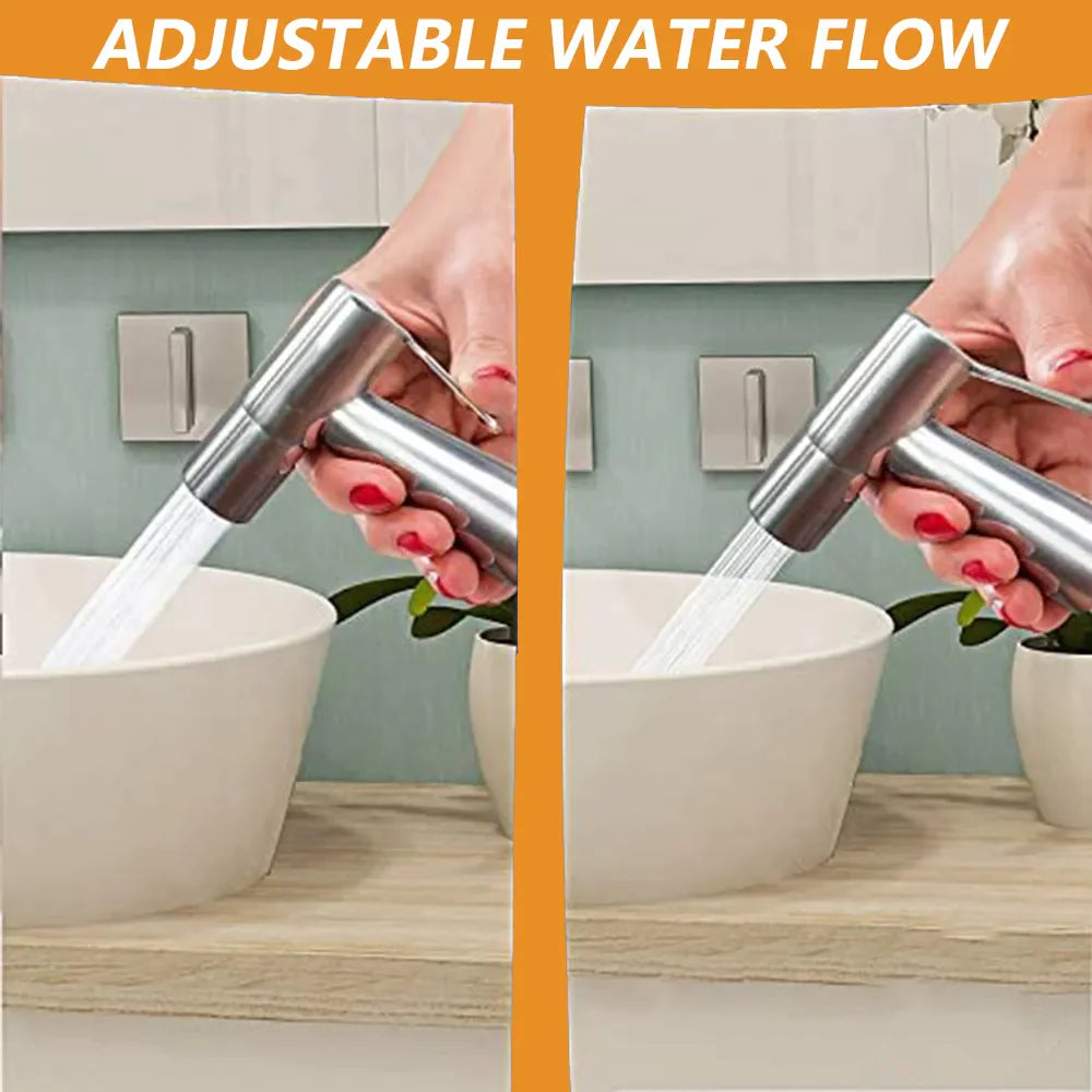 Toilettes Shattaf Adaptateur Tuyau Bidet Spray Pomme de douche à main en acier inoxydable US