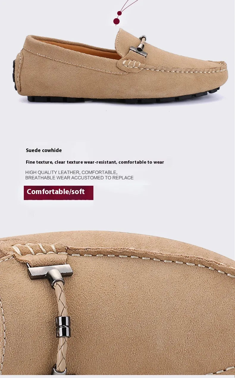 Aménatez votre style avec de luxueuses chaussures pour hommes en daim de vachette véritable !