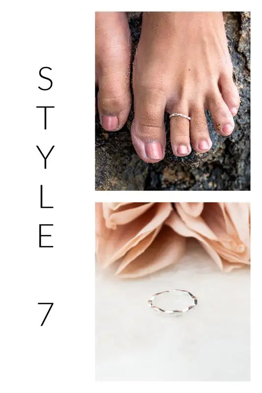 Anneaux d'orteils en argent sterling