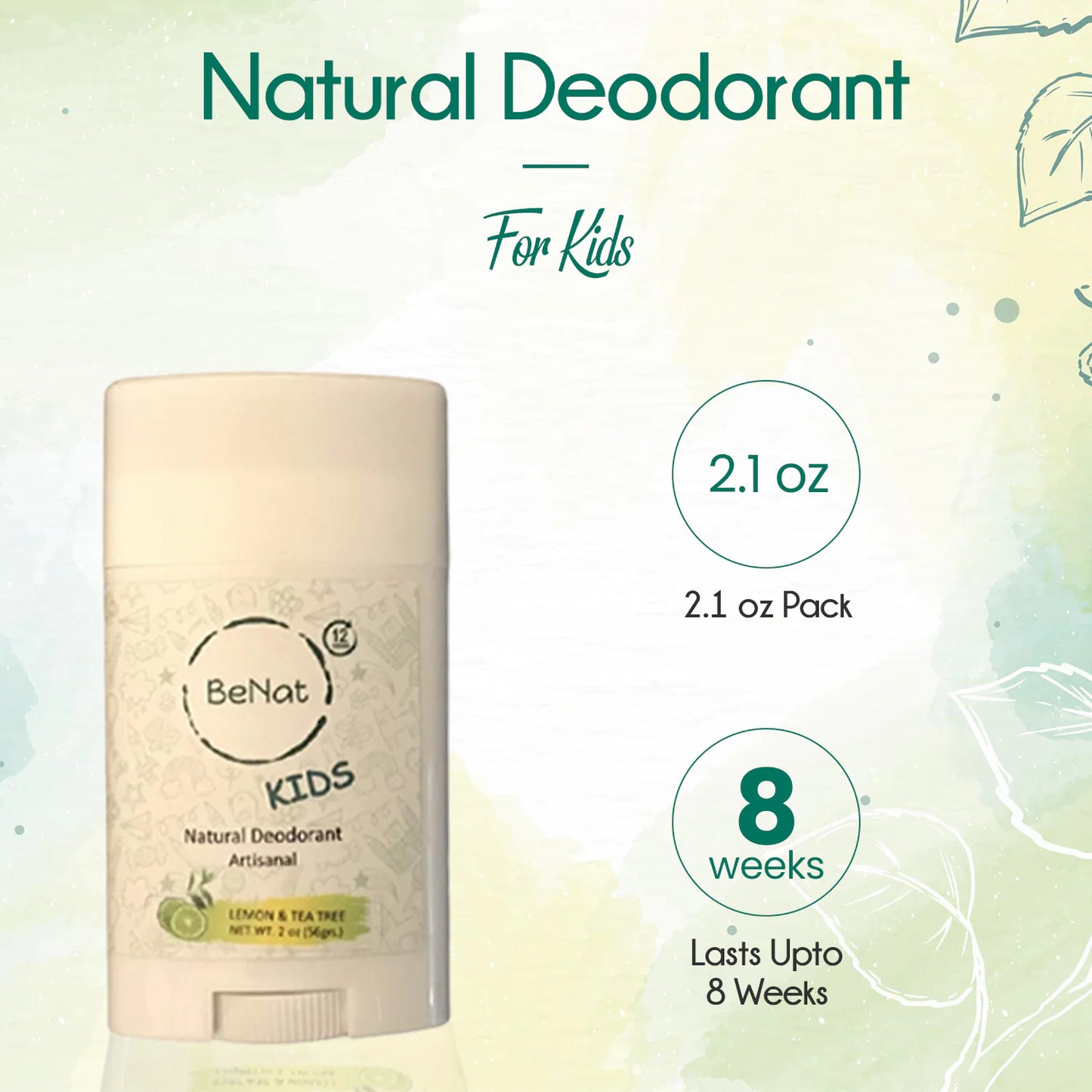 Déodorant entièrement naturel pour enfants et adolescents