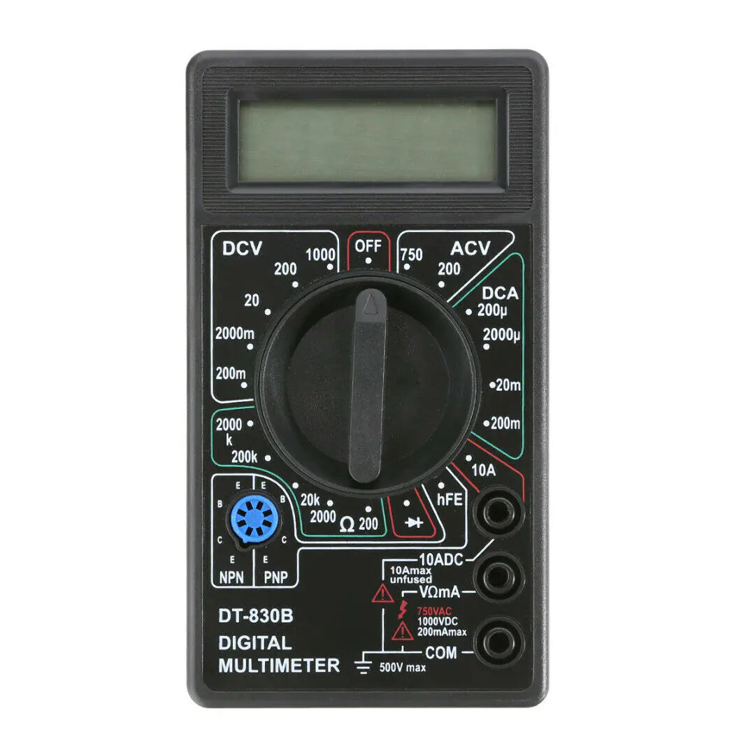 Multimètre numérique 7 Fn AC DC Voltage Volt 10 Amp Current Resistance Ohm Meter