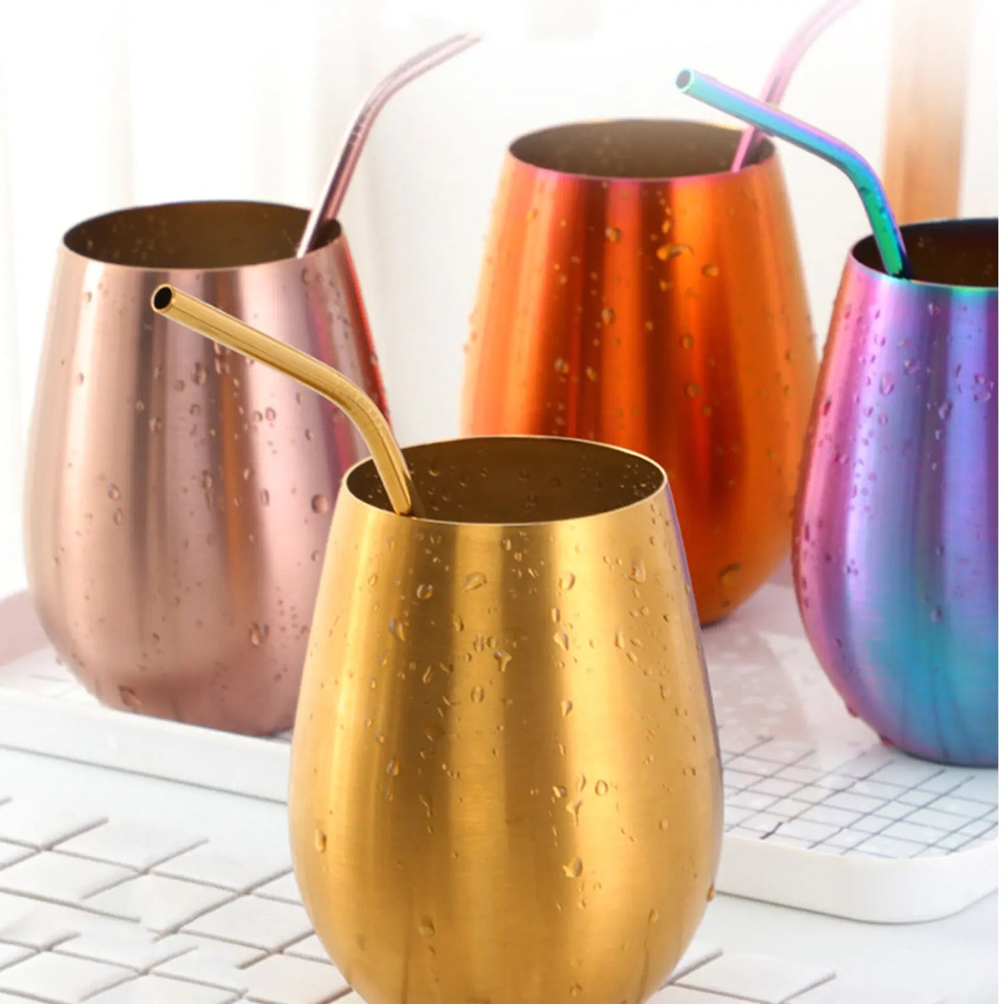 Tasse à bière et à vin en acier inoxydable