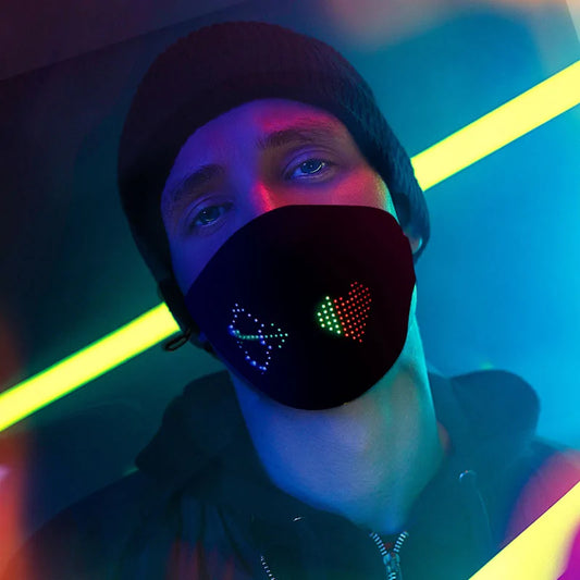 Masque de bouclier lumineux intelligent sans fil