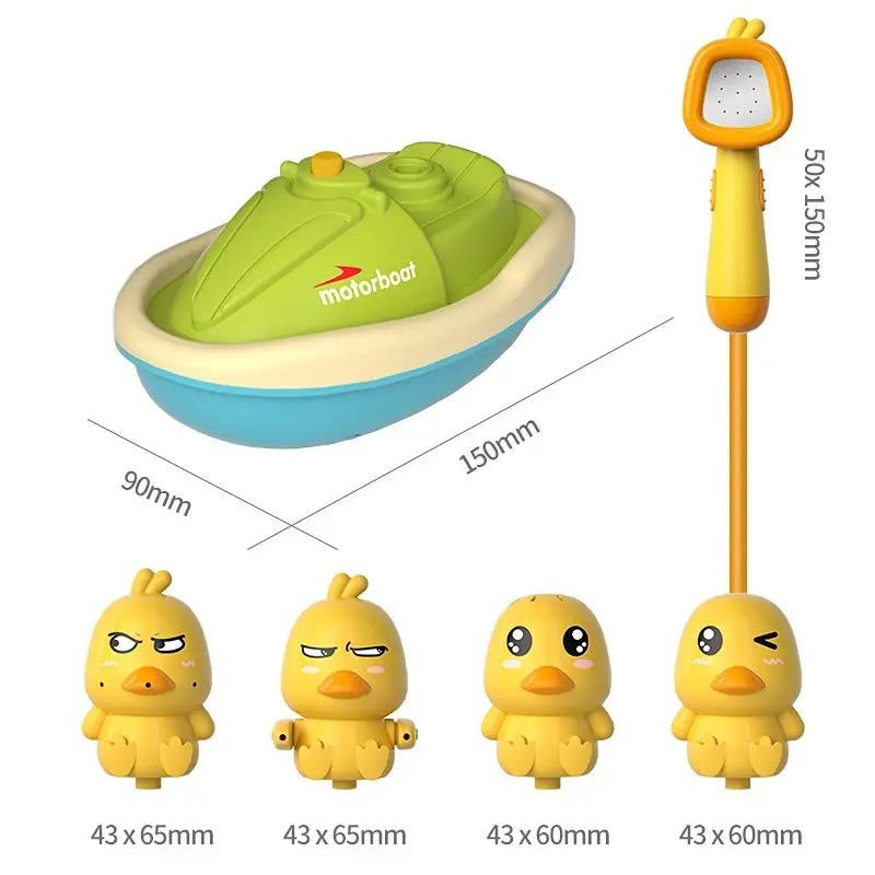 Ensemble de jouets de bain pour bébé en spray de canard électrique