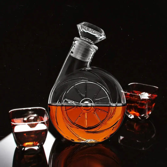 Carafe à vin en forme de souffleuse rétro