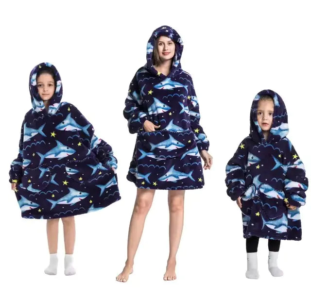 Sweat à capuche en velours surdimensionné en peluche