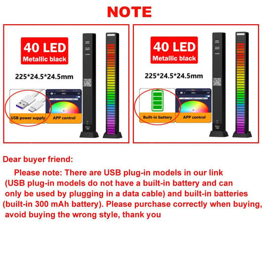 Lumière LED de contrôle du son de la musique