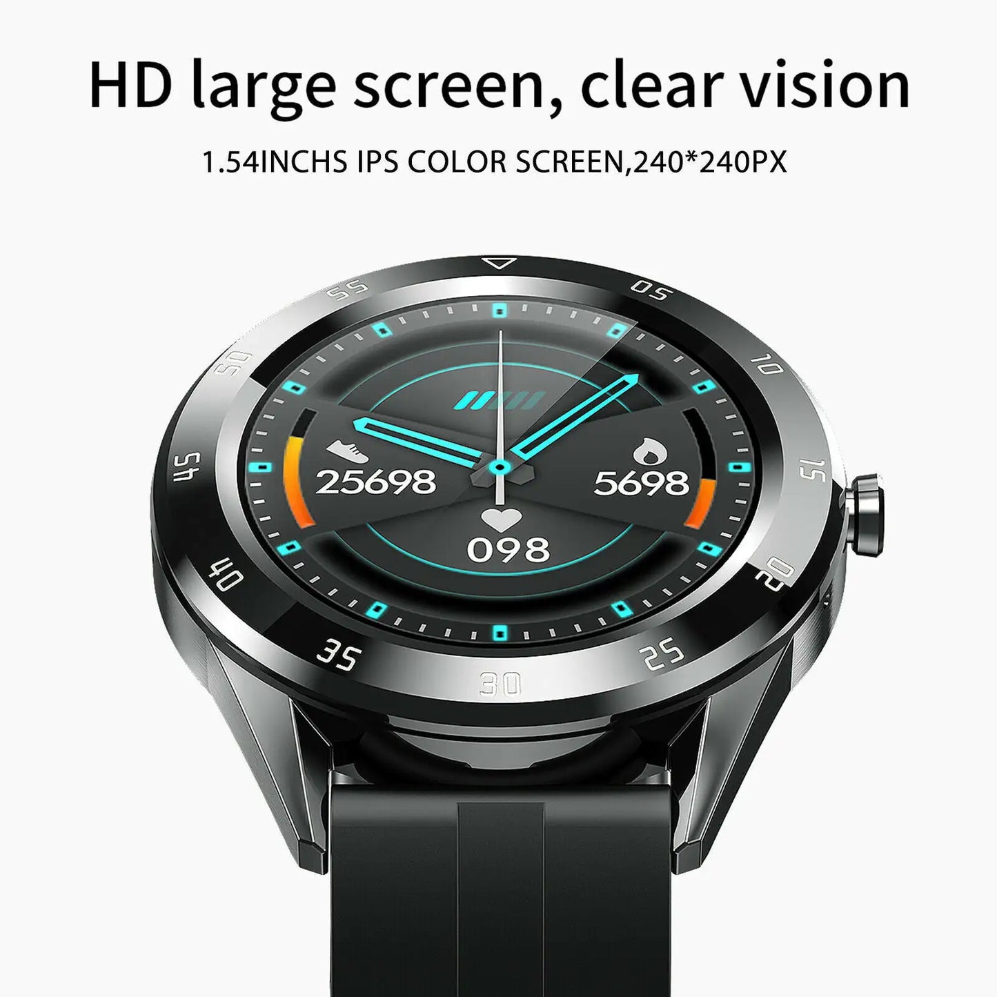 Waterproof Bluetooth Smart Watch Phone Mate Heart Rate Tracker Pour iOS Android