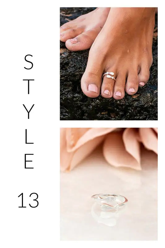 Anneaux d'orteils en argent sterling