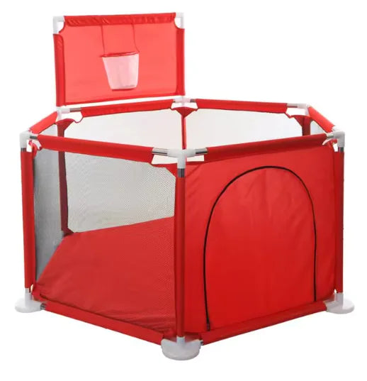 IMBABY Baby Playpend - Barrière de sécurité avec piscine à balles, basket-ball et football pour enfants