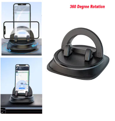Support de téléphone de tableau de bord de voiture en silicone rotatif à 360° Kebidumei