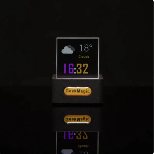 Mini horloge météo WiFi transparente à la mode et décor d'affichage