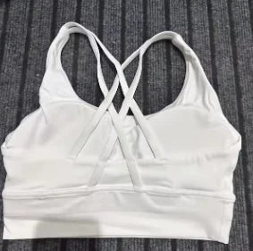 Soutien-gorge de sport de fitness à dos croisé pour femmes
