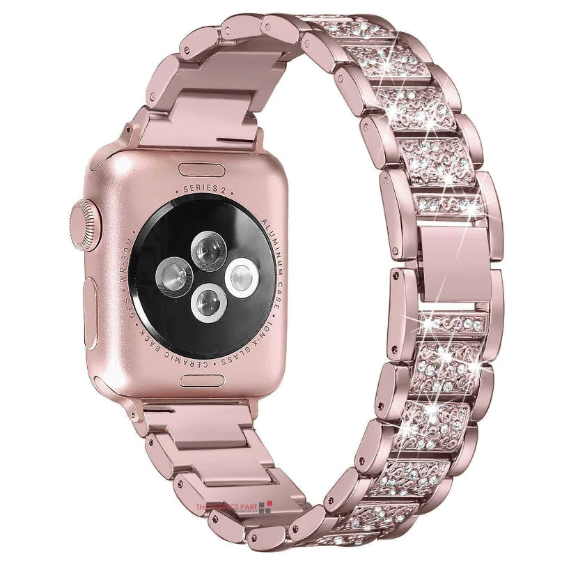 Crystal Bling Band Case iWatch Strap pour Apple Watch Ultra Series 8 7 SE 6 5 4 3