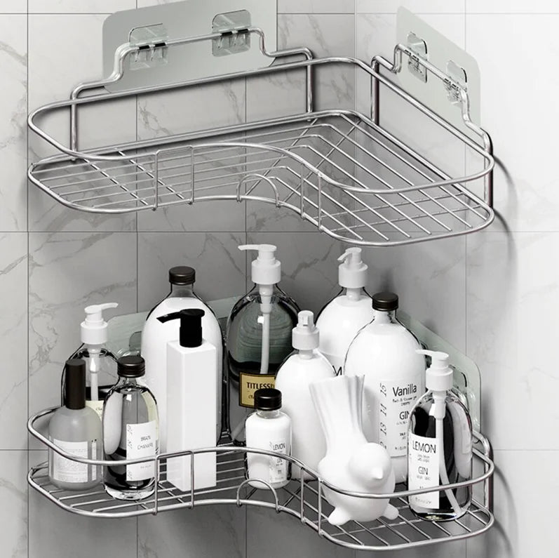 Shower Caddy Shelf Bathroom Corner Bath Storage Holder Organizer Triangle Rack