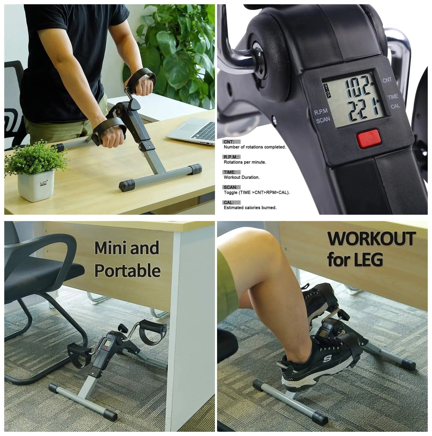 Pédales Vélo d'exercice Portable Mini Vélo d'exercice