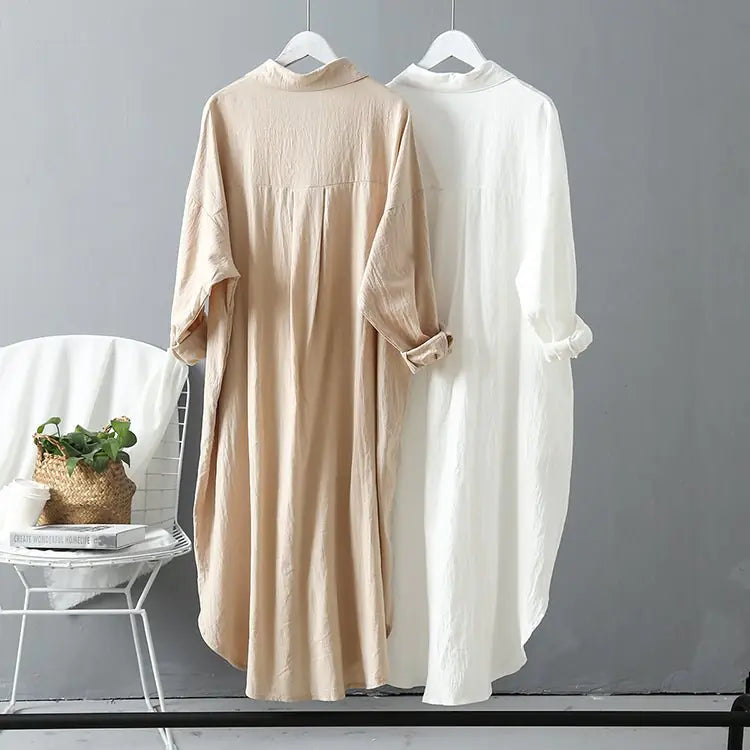 Robe chemise surdimensionnée