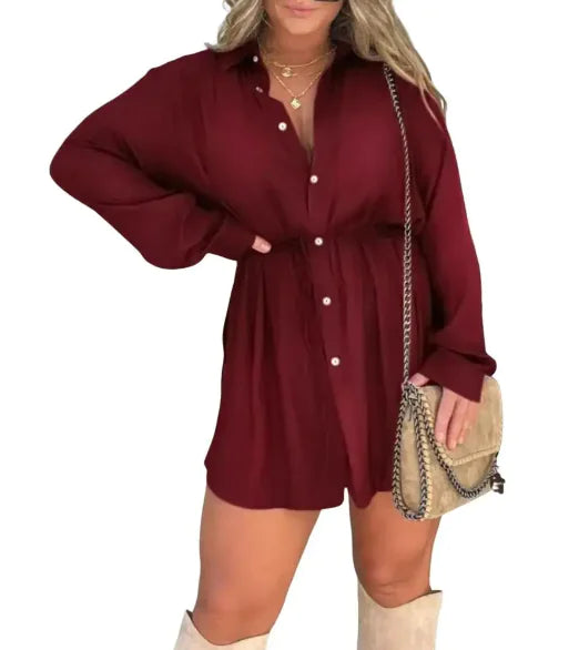 Robe barboteuse à col en V pour femme