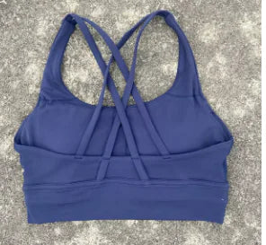 Soutien-gorge de sport de fitness à dos croisé pour femmes