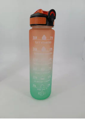 Bouteille d'eau de 1 litre Bouteille d'eau de sport de motivation étanche