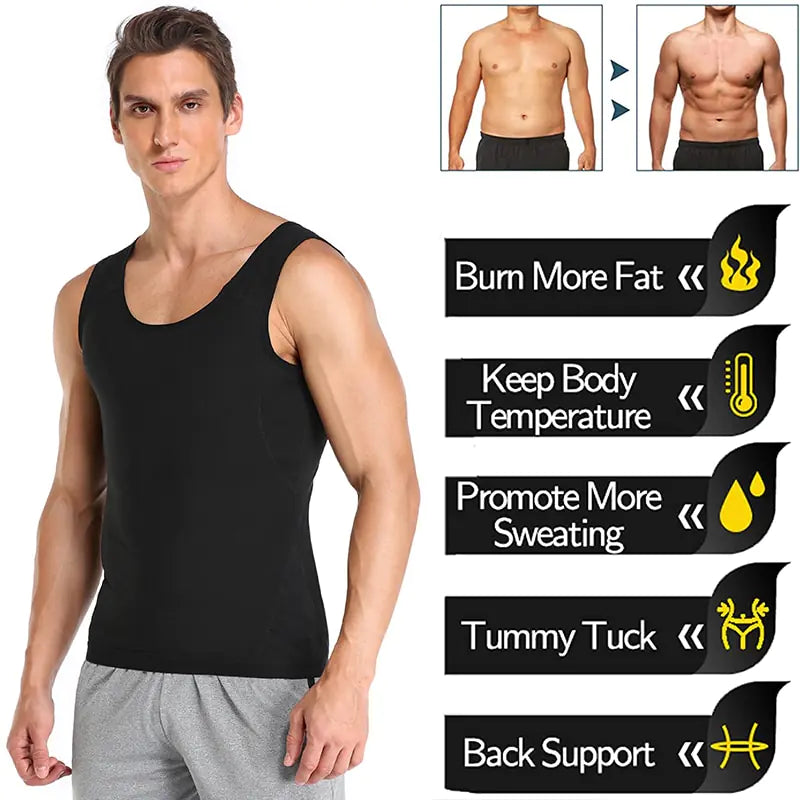 Gilet de sueur de sauna à compression thermique