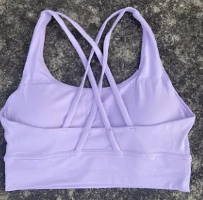 Soutien-gorge de sport de fitness à dos croisé pour femmes