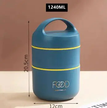 Boîte à lunch en acier inoxydable de grande capacité 1240ML/1590ML
