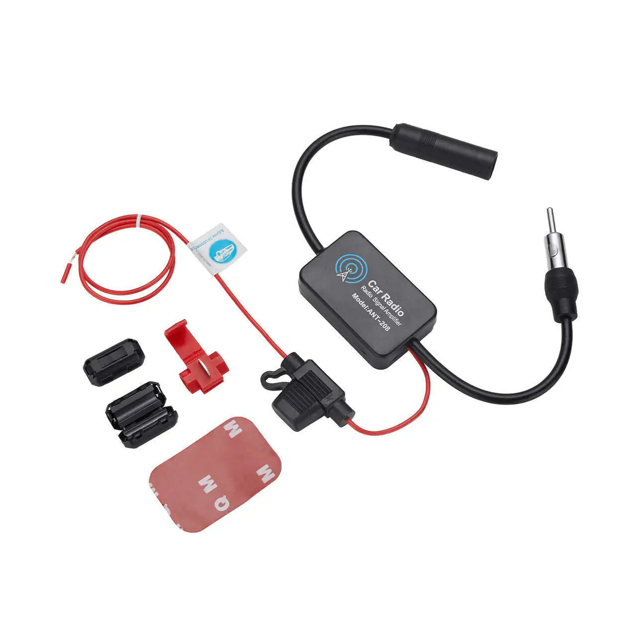 Car Auto Stereo FM & AM Radio Signal Antenna Aerial Signal Amp Amplificateur Booster
