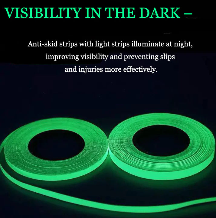 2PC Ruban lumineux Auto-adhésif Glow In The Dark Autocollant mural Lumière fluorescente