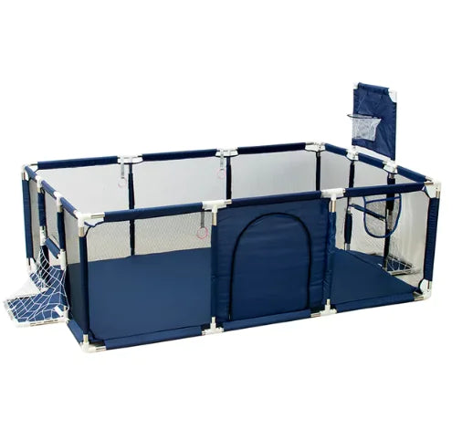 IMBABY Baby Playpend - Barrière de sécurité avec piscine à balles, basket-ball et football pour enfants