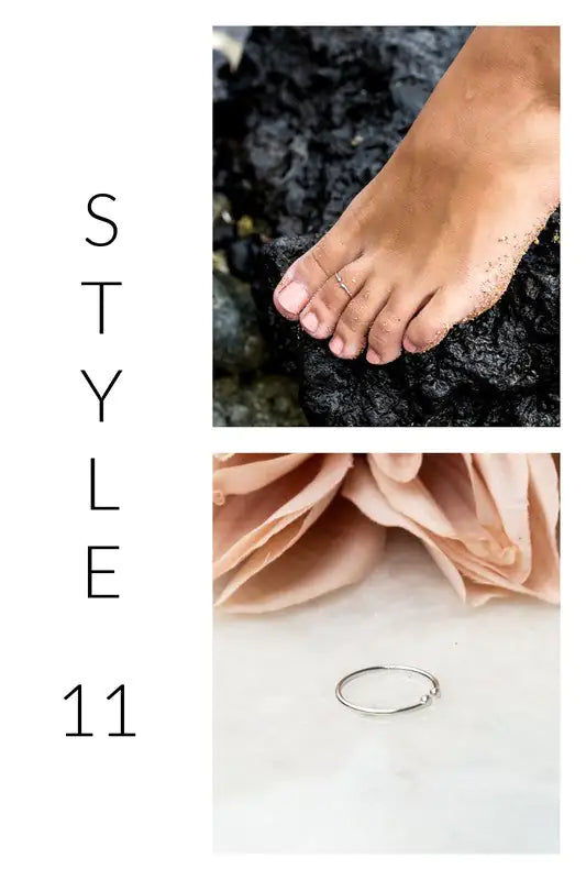 Anneaux d'orteils en argent sterling