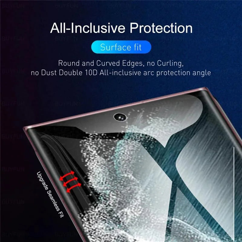 Protecteur D'écran En Verre Trempé Lens Hydrogel Pour Samsung S23 S22 Ultra Plus USA