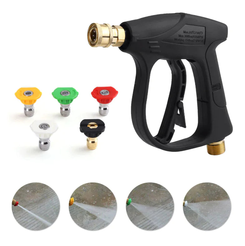 1/4" Pistolet à lave-glace haute pression 4000 PSI Car Wash Foam Spray Baguette courte avec buse