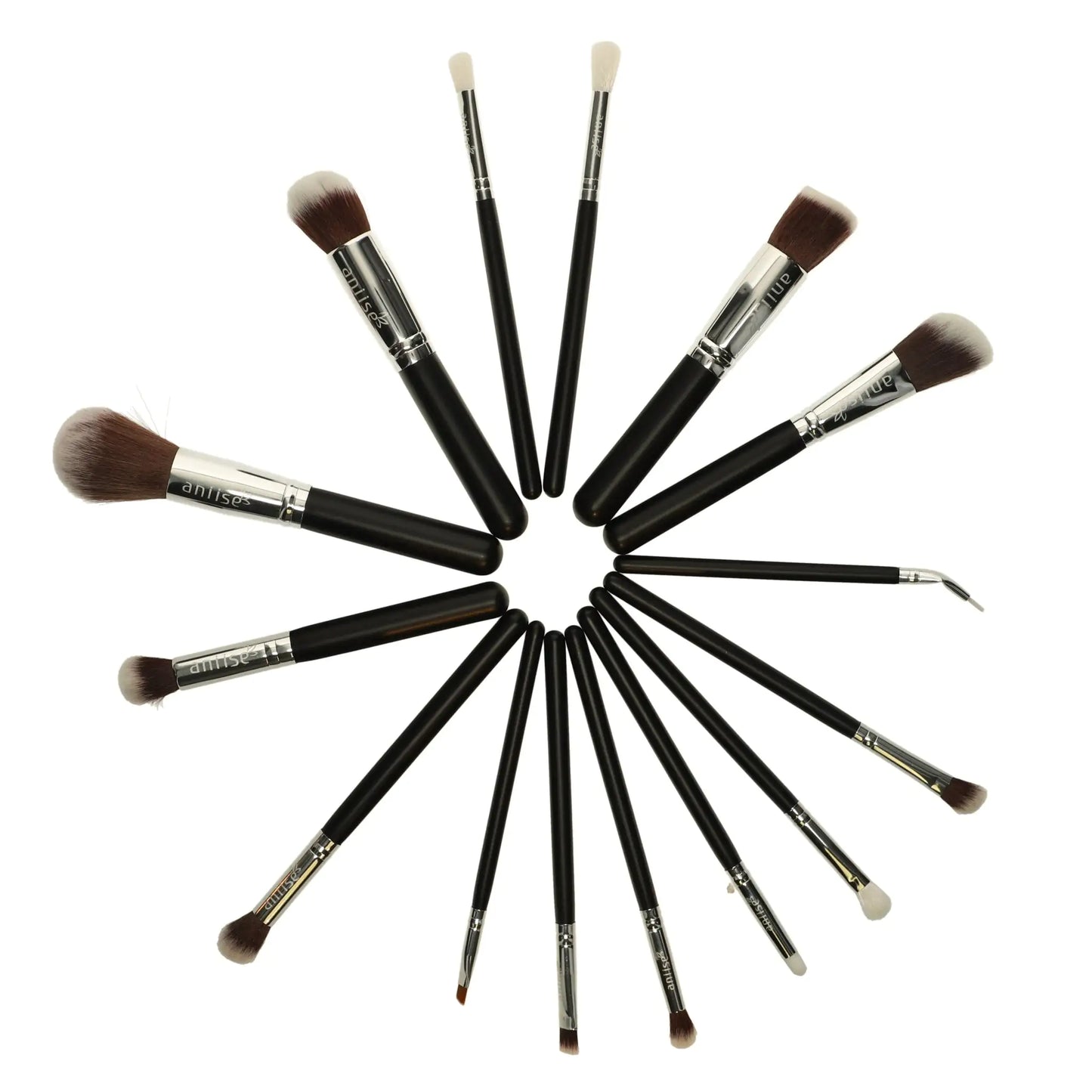Ensemble de 15 pinceaux de maquillage synthétiques professionnels