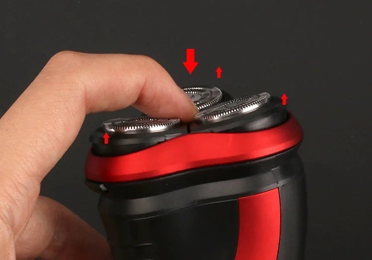 Rasoir rotatif étanche pour hommes Rasoir électrique Pop-Up Trimmer Wet Dry Wireless