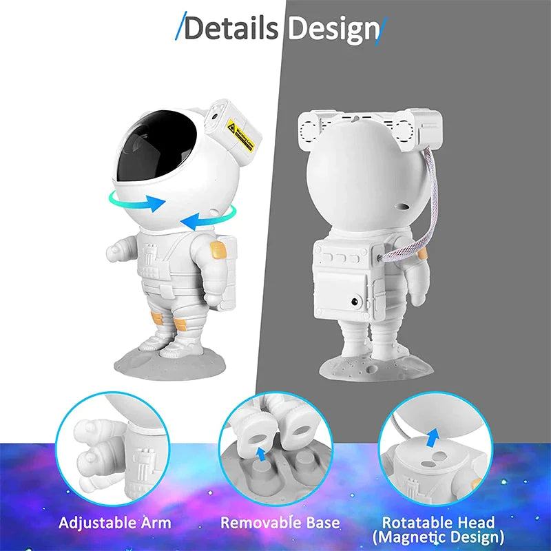 Projecteur d'astronaute Galaxy Starry Sky Night Light Ocean Star LED Lamp Remote