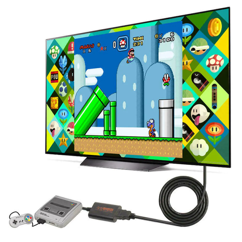 Adaptateur Convertisseur N64 Vers HDMI Câble De Liaison HD Pour Nintendo Gamecube Super NES SNES
