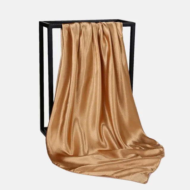 Foulard foulard en soie de couleur unie