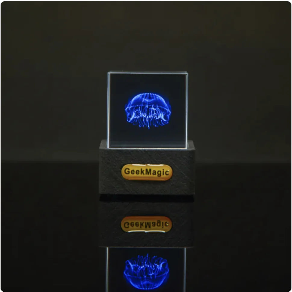 Mini horloge météo WiFi transparente à la mode et décor d'affichage