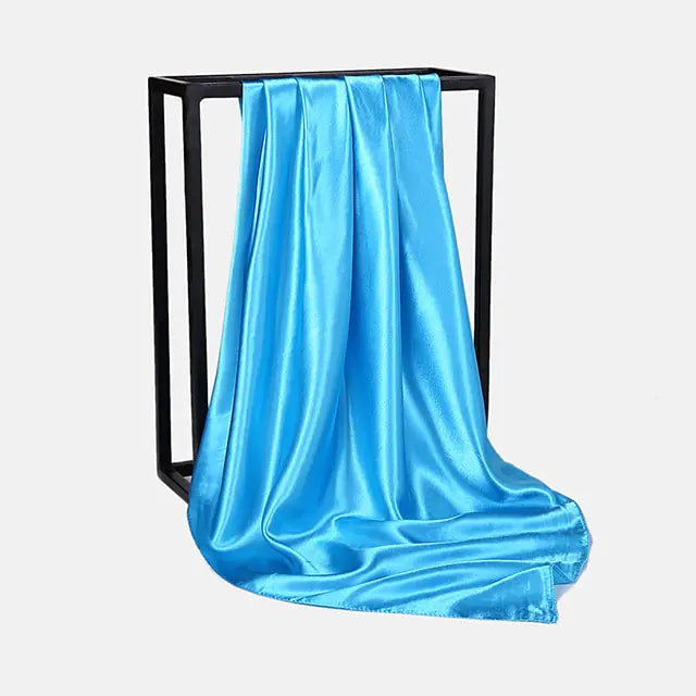 Foulard foulard en soie de couleur unie