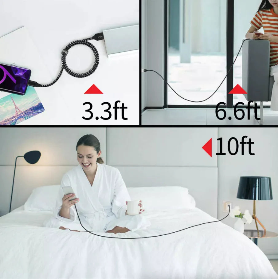 Paquet De 5 Câble USB De Chargeur Rapide Pour iPhone 6 7 8Plus iPhone XR XS Max 12 13 14 Pro