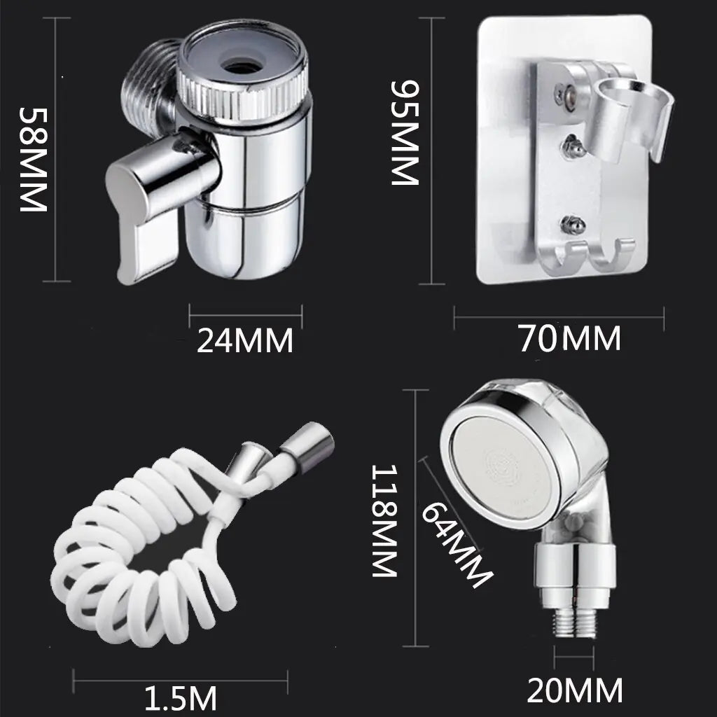 Ensemble de pommeau de douche externe pour robinet de lavabo