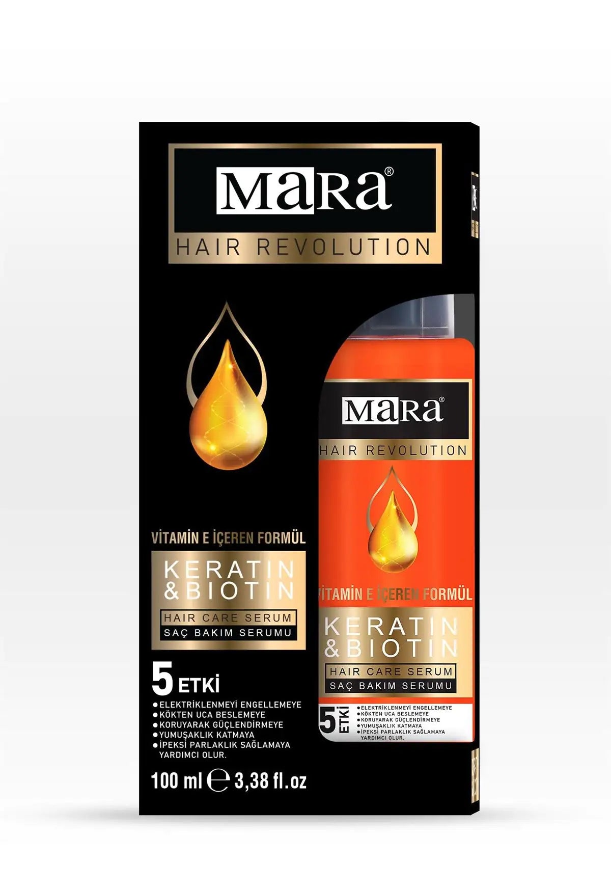Sérum de soins capillaires Mara Kératine et biotine 100 Ml