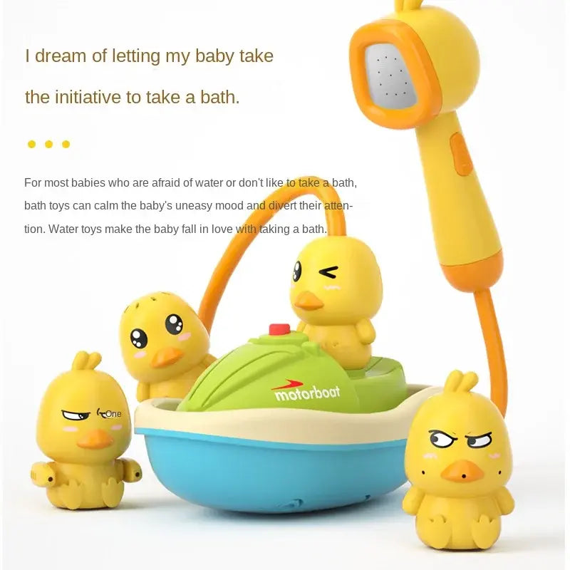 Ensemble de jouets de bain pour bébé en spray de canard électrique