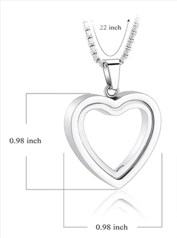Souvenir sincère : Pendentif de crémation en forme de cœur en acier inoxydable