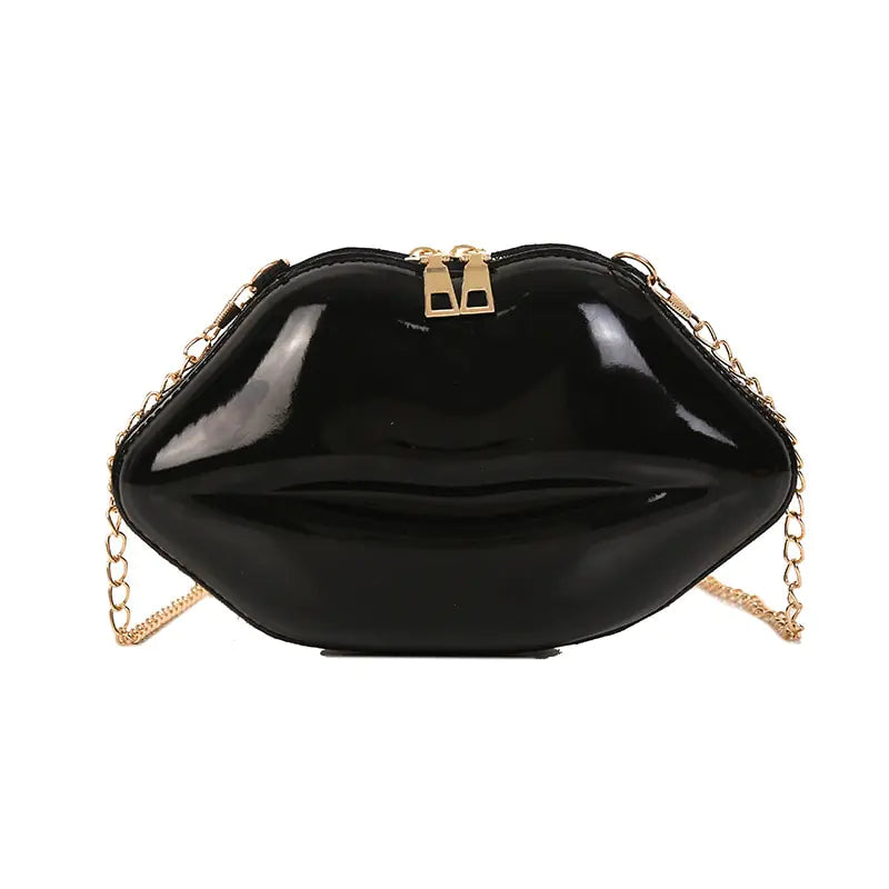 Mini sacs pour femmes 2023 New Fashion All-match Women's Shoulder Bag PU Solid Color Zipper Crossbody Patent Leather Lip Chain Bag